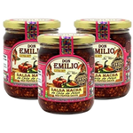 Extra Hot Red Pepper Salsa Macha 9 oz 3 PACK - Non-GMO Spicy Sauce
