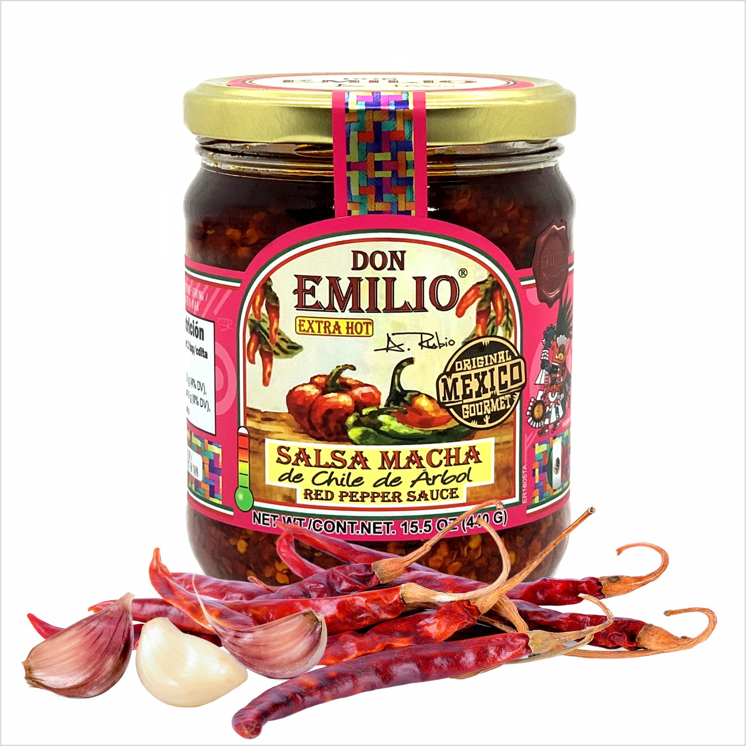 Don Emilio Red Pepper Salsa Macha Extra Hot - 15.5 oz