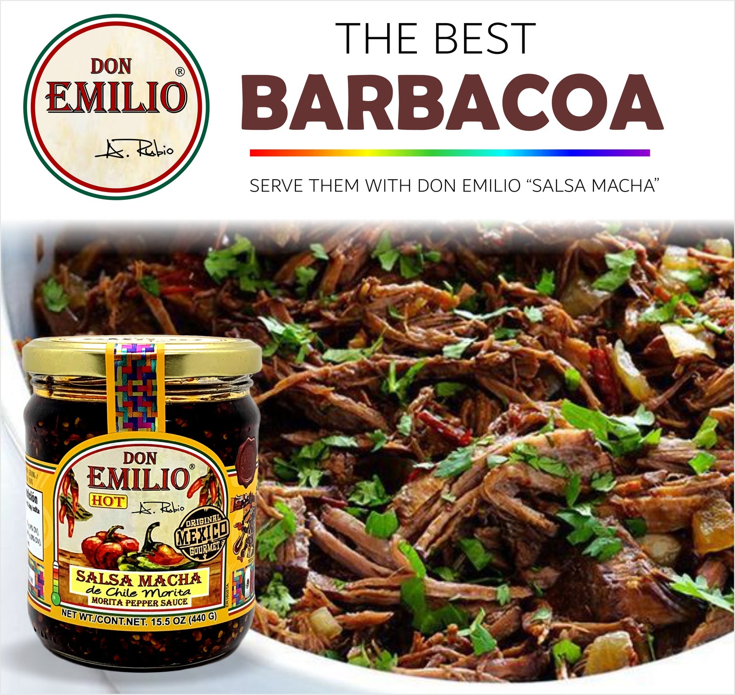 Don Emilio Morita Pepper Salsa Macha 15 oz | HOT (NON-GMO)