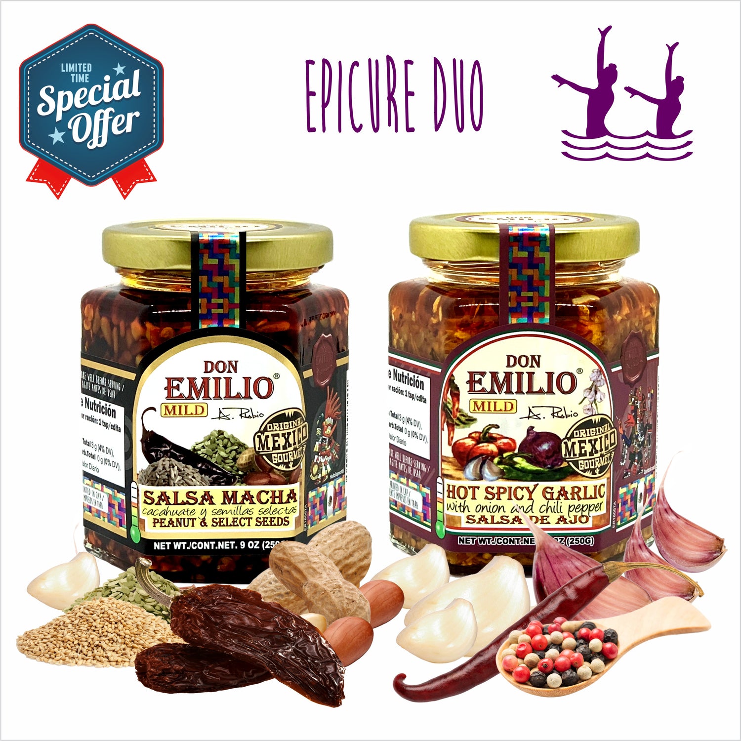 MILD-DUO (Peanut Macha and Garlic) - Flavorful Fusion of Taste