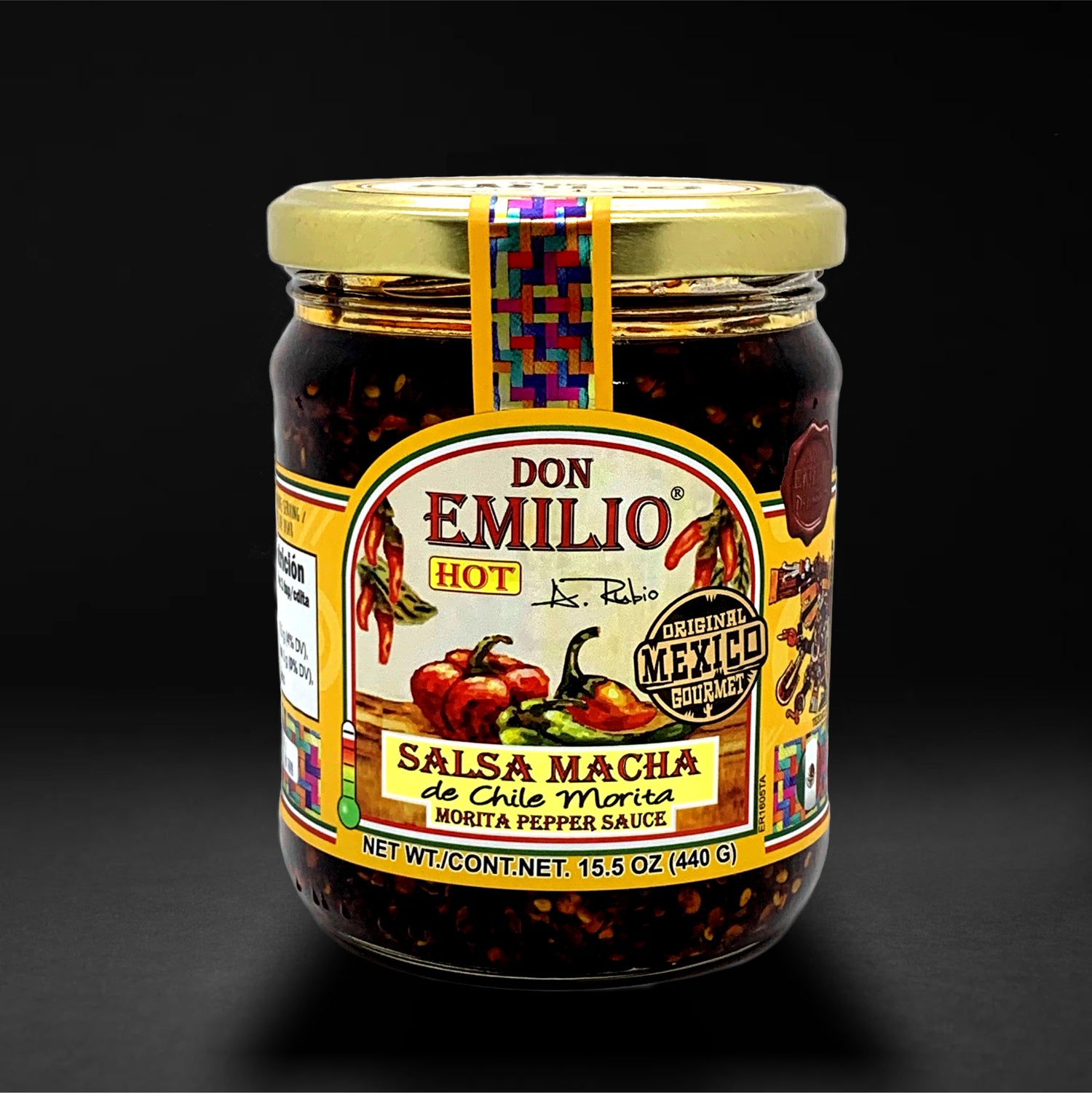 Don Emilio Morita Pepper Salsa Macha 15 oz | HOT (NON-GMO)