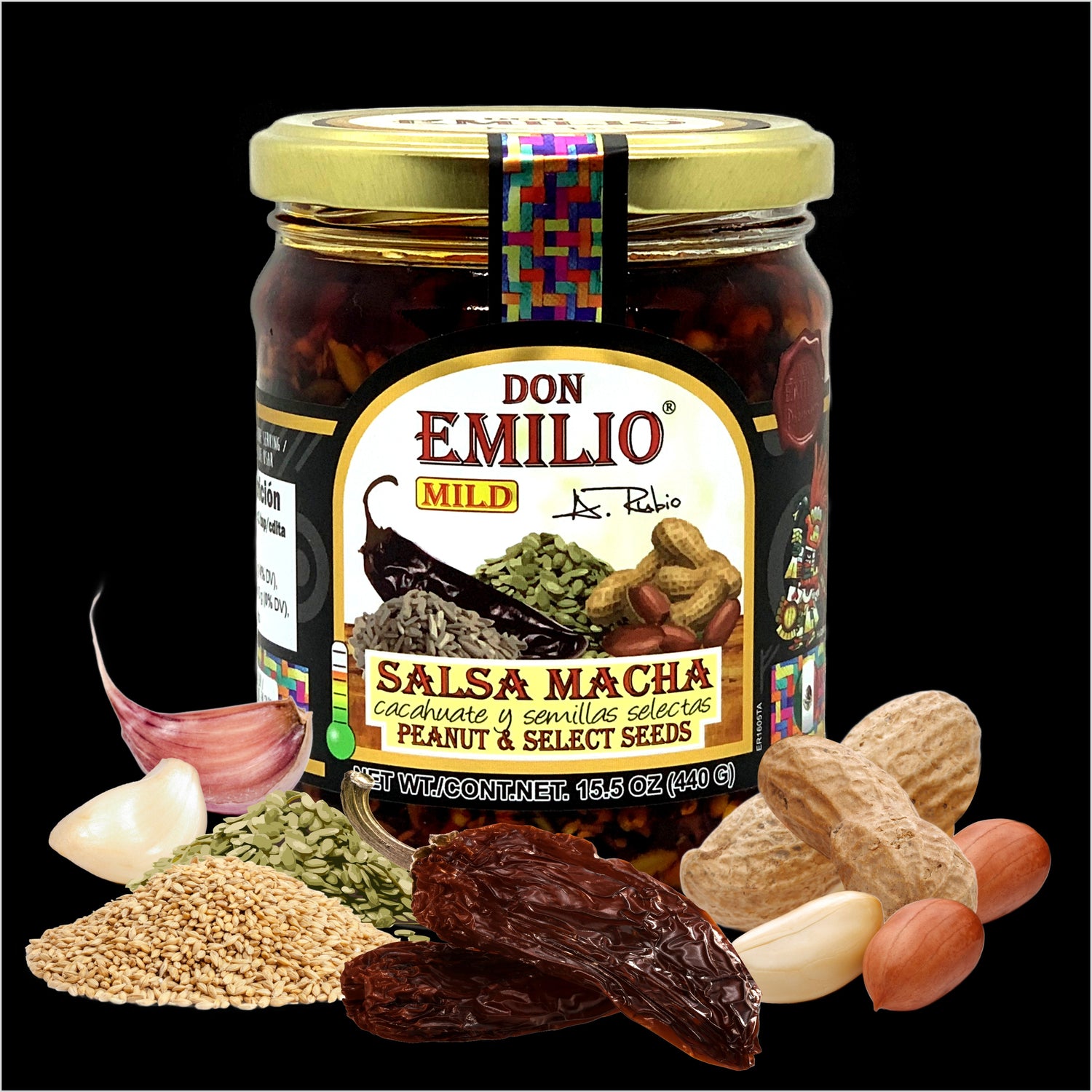 Don Emilio  Peanut with Select Seeds Salsa Macha 15.5 oz | MILD (NON-GMO)