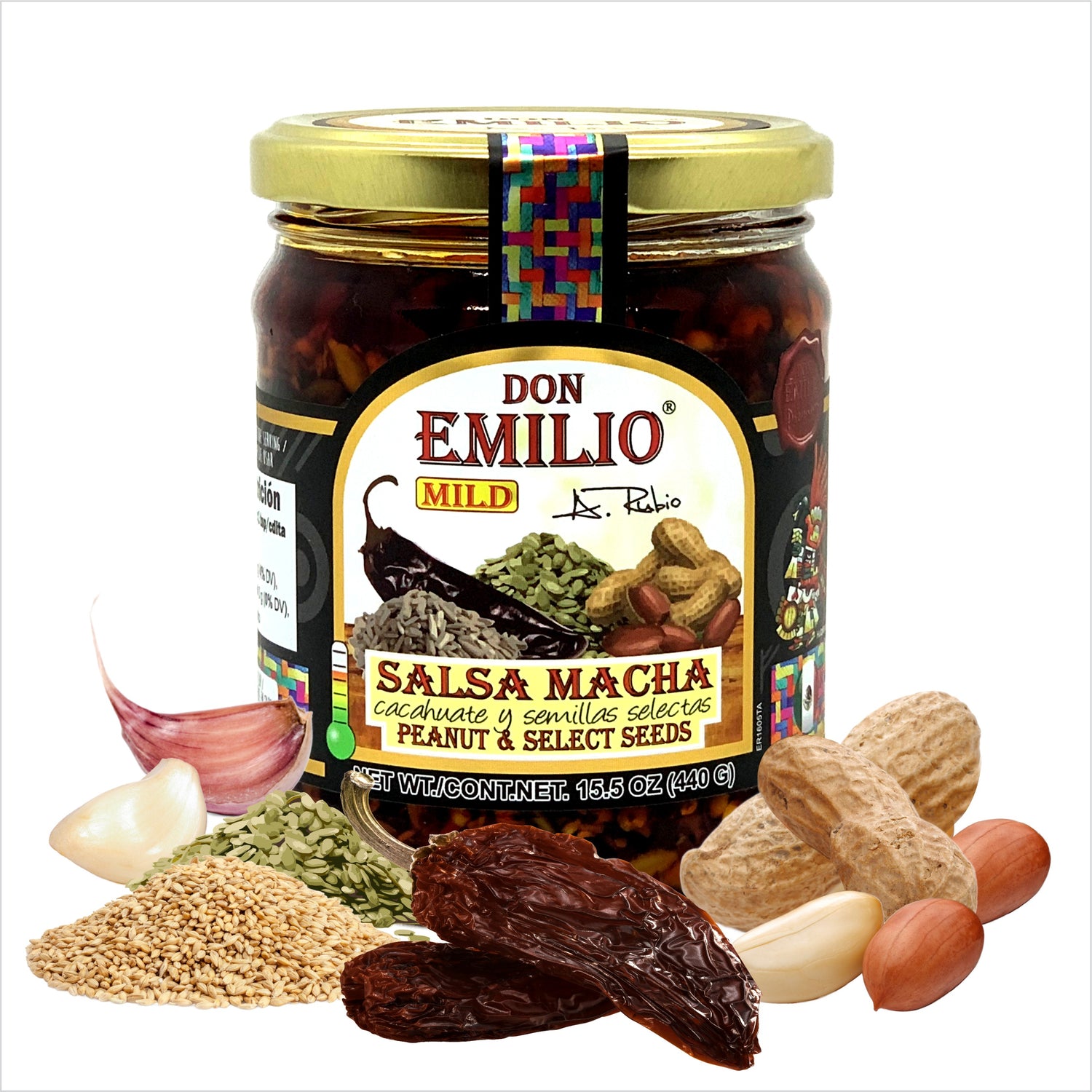 Don Emilio  Peanut with Select Seeds Salsa Macha 15.5 oz | MILD (NON-GMO)