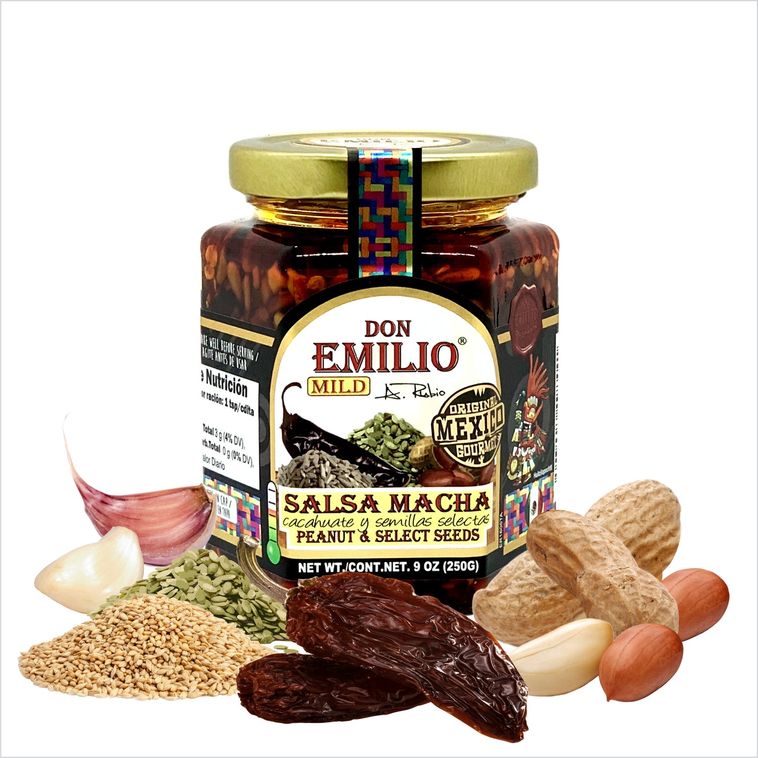 Don Emilio Peanut with Select Seeds Salsa Macha 9 oz | MILD (NON-GMO)
