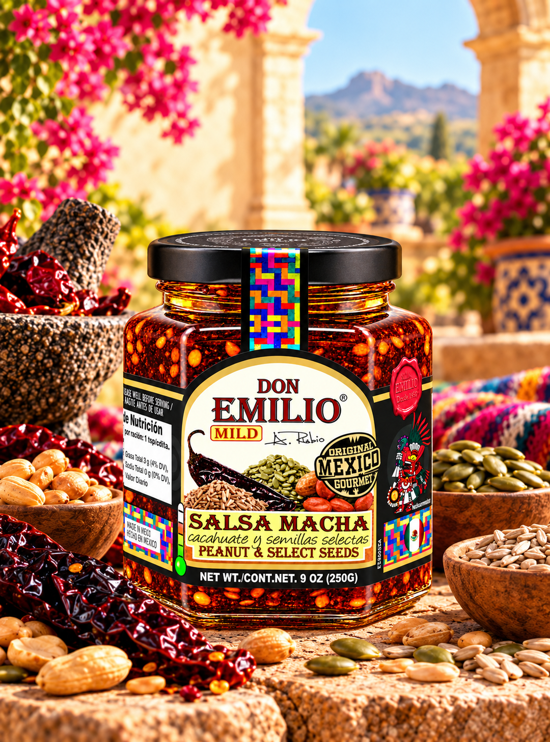 Don Emilio Peanut with Select Seeds Salsa Macha 3 PACK | MILD (NON-GMO)