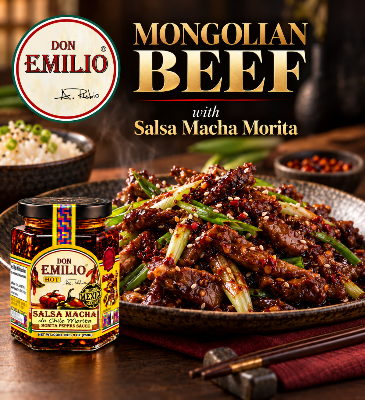 Don Emilio Morita Pepper Salsa Macha | NON-GMO, All natural