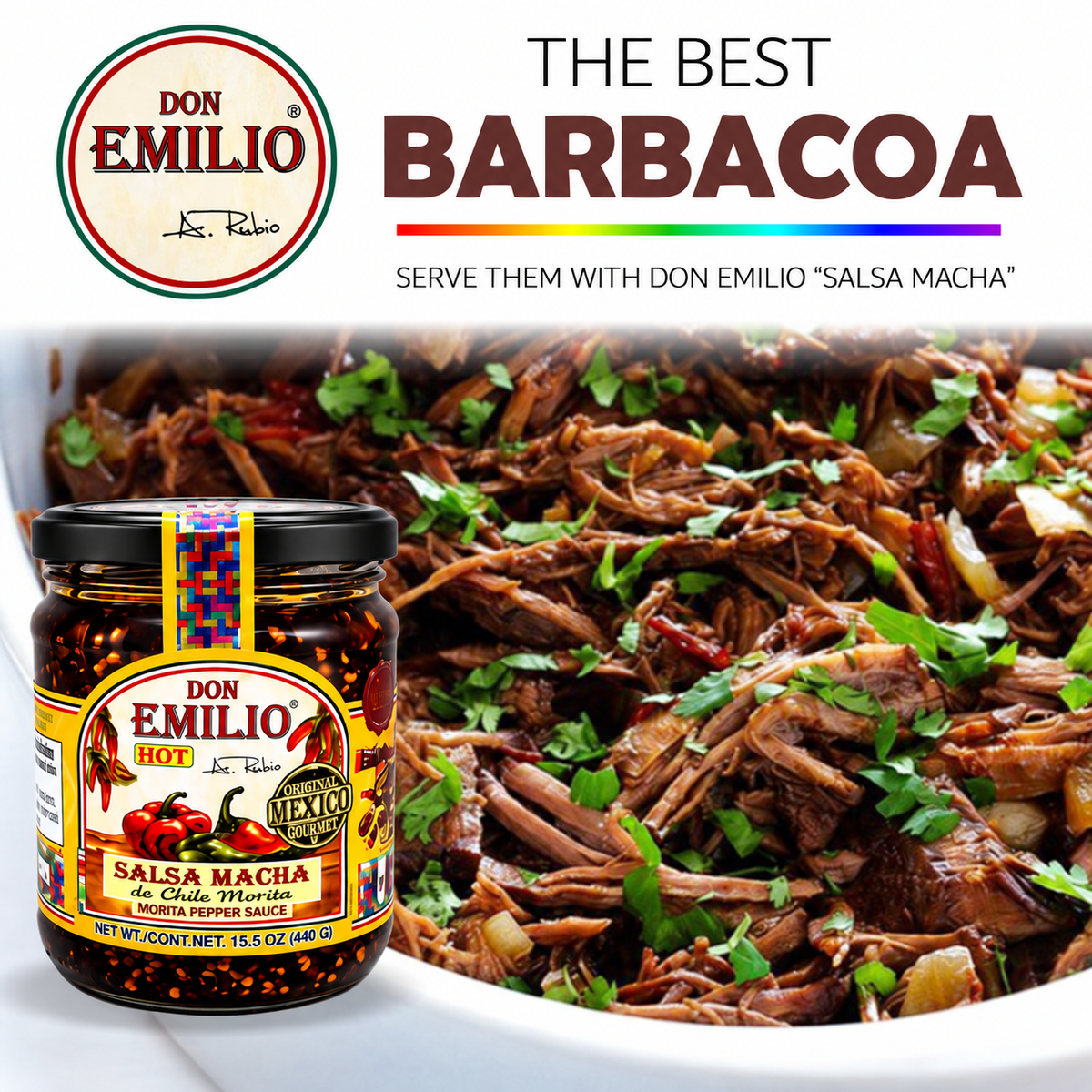 Don Emilio Morita Pepper Salsa Macha 15 oz | HOT (NON-GMO)