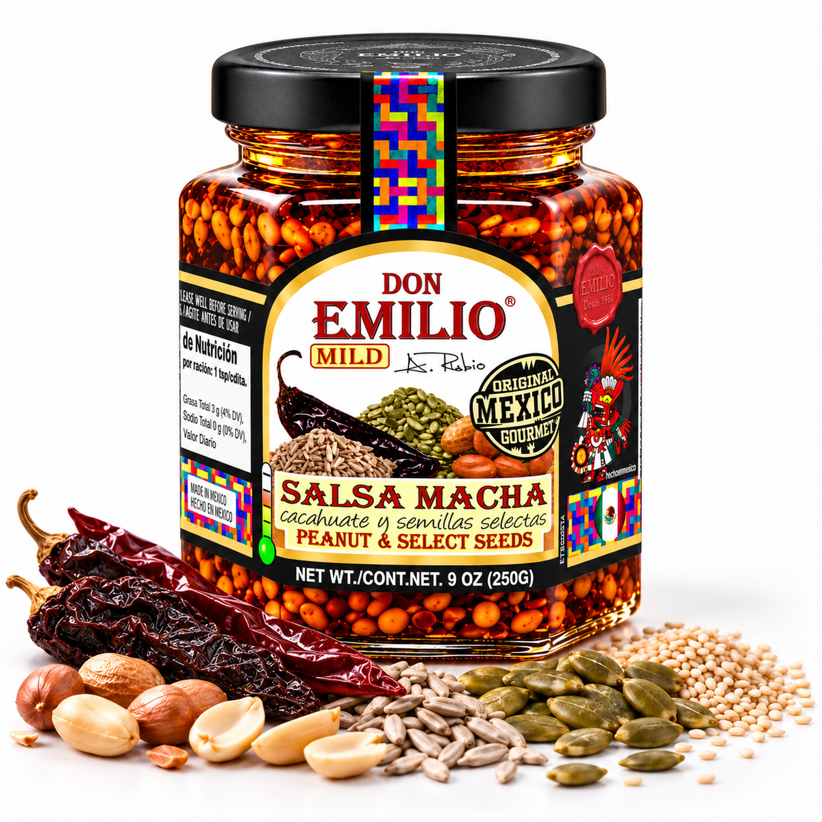 Don Emilio Peanut with Select Seeds Salsa Macha 9 oz | MILD (NON-GMO)