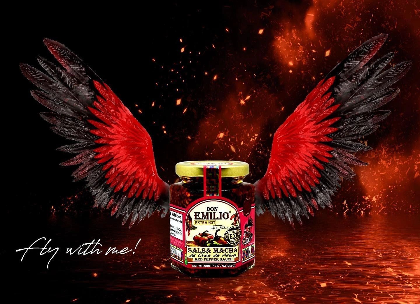 Don Emilio Extra Hot Red Pepper Salsa Macha 12/9oz | NON-GMO, All Natural, Vegan, KETO - EXTRA HOT