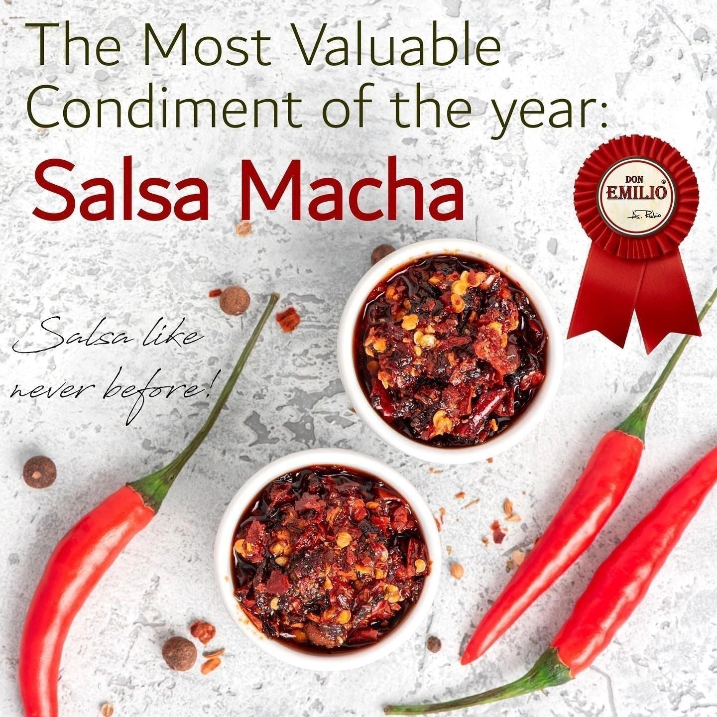 Don Emilio Extra Hot Red Pepper Salsa Macha 12/9oz | NON-GMO, All Natural, Vegan, KETO - EXTRA HOT